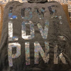 Grey Pink Sweat Jacket